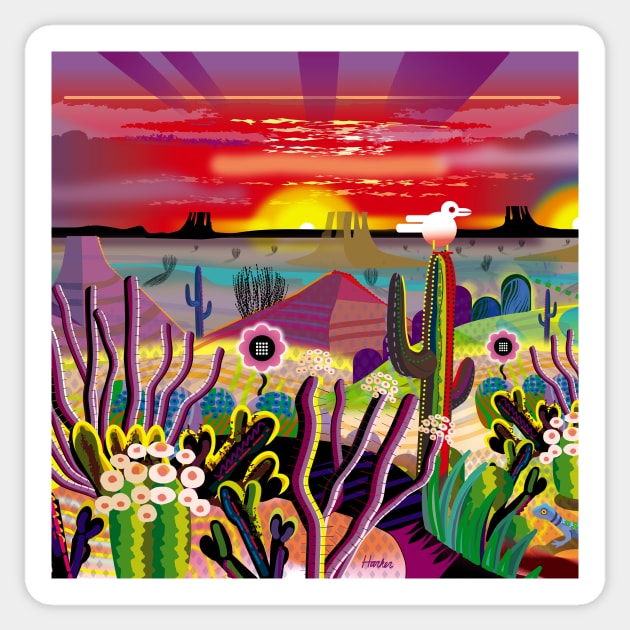 Sunrise in the Garden of Eden Sticker by charker